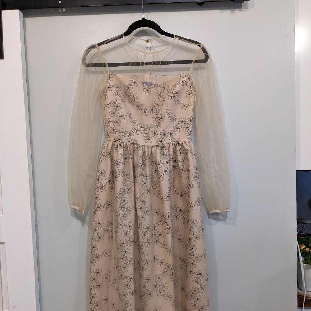 Lichi Cream Floral Dress